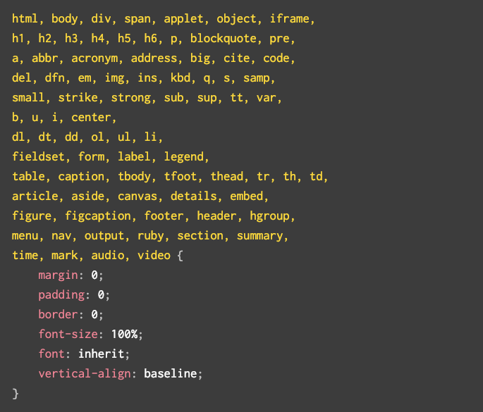 A look at CSS Resets in 2018