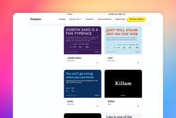 Fontpair - beautiful fonts pairings for you