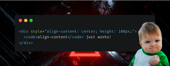 CSS finally adds vertical centering in 2024