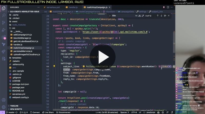 Live refactoring sessions